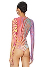 view 4 of 5 Marilyn Bodysuit in Multi Color Zebra