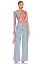 view 5 of 5 Marilyn Bodysuit in Multi Color Zebra