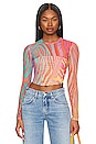 view 1 of 4 Milano Top in Multi Color Zebra