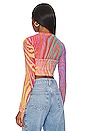 view 3 of 4 Milano Top in Multi Color Zebra