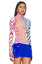 view 2 of 4 Zadie Turtleneck Top in Spring Multi Zebra