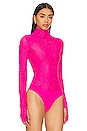 view 3 of 6 Milo Rhinestone Bodysuit in Glow Pink