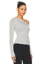 view 3 of 8 Bria Essential Top in Heather Grey