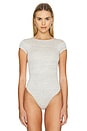 view 3 of 10 Gosia Bodysuit in Heathered Oatmeal