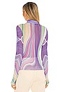 view 3 of 4 Zadie Mesh Top in Abstract Wave