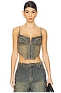 view 1 of 8 Iris Bustier in Tinted Grunge Wash