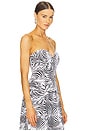 view 2 of 4 Torri Mermaid Corset Top in Zebra Print