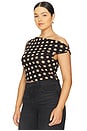 view 6 of 10 Eliza Top in Almond Dot