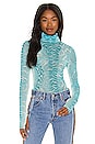 view 1 of 4 Zadie Top in Aqua Ombre Animal