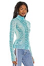view 2 of 4 Zadie Top in Aqua Ombre Animal