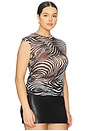 view 4 of 9 Nina Top in Desert Zebra