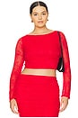 view 2 of 9 Noam Lace Top in Risky Red