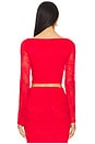 view 5 of 9 Noam Lace Top in Risky Red