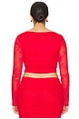 view 6 of 9 Noam Lace Top in Risky Red