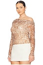 view 6 of 11 Barry Top in Taupe Animal