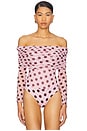 view 3 of 10 MAXINE ボディスーツ in Rose Dot