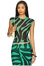 view 1 of 4 Nina Top in Green Zebra