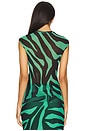 view 3 of 4 Nina Top in Green Zebra