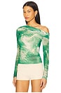 view 5 of 5 Barry Top in Green Snake