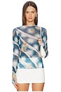 view 1 of 4 Kaylee Top in Blue Floral Plaid