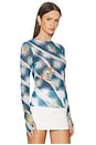 view 2 of 4 Kaylee Top in Blue Floral Plaid