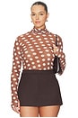 view 2 of 8 Zadie Top in Chocolate Halo Dot