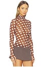 view 3 of 8 Zadie Top in Chocolate Halo Dot