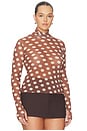 view 4 of 8 Zadie Top in Chocolate Halo Dot