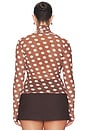view 6 of 8 Zadie Top in Chocolate Halo Dot