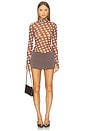 view 7 of 8 Zadie Top in Chocolate Halo Dot