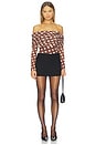 view 5 of 5 Maxine Bodysuit in Chocolate Halo Dot