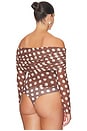view 8 of 10 Maxine Bodysuit in Chocolate Halo Dot