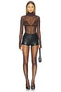 view 5 of 6 Milo Dew Drop Bodysuit in Espresso