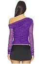 view 3 of 5 Barry Fine Lace Top in Deep Violet