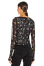 view 3 of 4 Kona Long Sleeve Corset Top in Noir Multi Floral