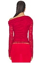 view 5 of 8 Barry Silken Lace Top in Poppy Red