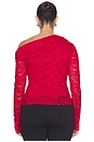 view 6 of 8 Barry Silken Lace Top in Poppy Red