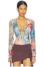 view 1 of 5 Eaton Bodysuit in Iris Patchwork