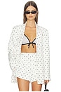 view 2 of 5 Jade Top in Blanc Pin Dot in White Mini Dot