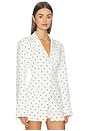 view 3 of 5 Jade Top in Blanc Pin Dot in White Mini Dot