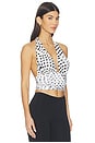 view 2 of 4 Gabriella Top in Noir Swirl Dot