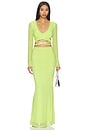 view 4 of 5 Halsey Top in Citrus Pin Dot