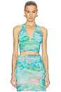 view 1 of 4 Gabriella Top in Turquoise Marble