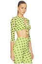 view 2 of 4 Nisha Top in Wild Lime Dot