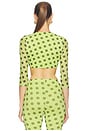 view 3 of 4 Nisha Top in Wild Lime Dot