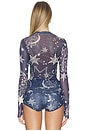 view 3 of 4 Kaylee Top in Navy Shooting Stars