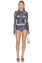 view 4 of 4 Kaylee Top in Navy Shooting Stars
