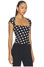 view 2 of 4 Winona Top in Antique Noir Dot