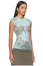 view 2 of 4 Nina Top in Turquoise Crochet