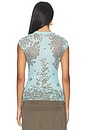 view 4 of 4 Nina Top in Turquoise Crochet